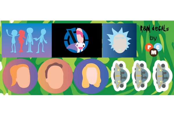 Rick and Morty Game Decal Upgrade Set