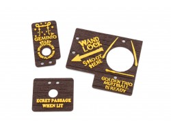 Harry Potter Pinball 3D Wooden Sign Set – Gold Lettering (Set of 3)