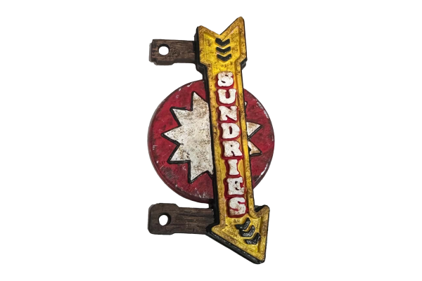 Fallout Sundries Sign - Highly Detailed 3D Sculpted Mod for Stern Fallout Pinball