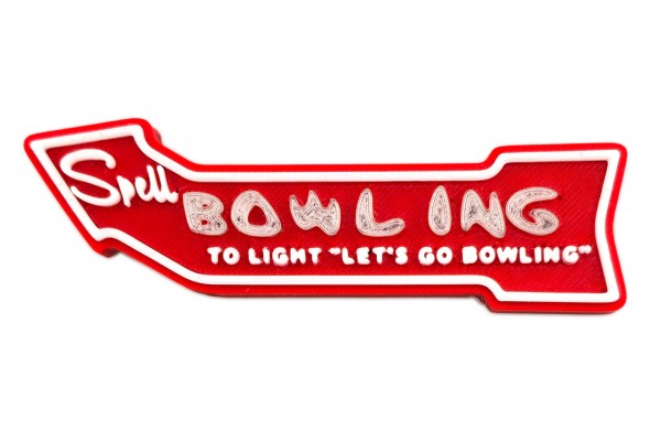 The Big Lebowski  3D Bowling Sign Mod - Custom LED Illuminated Letter Replacement for the Upper Playfield