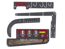 Texas Chainsaw Massacre Backboard Plastic Set - 4-Piece Ball Lock & Fresh Meat
