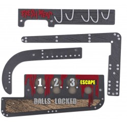 Texas Chainsaw Massacre Backboard Plastic Set - 4-Piece Ball Lock & Fresh Meat