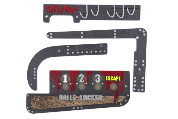 Texas Chainsaw Massacre Backboard Plastic Set - 4-Piece Ball Lock & Fresh Meat
