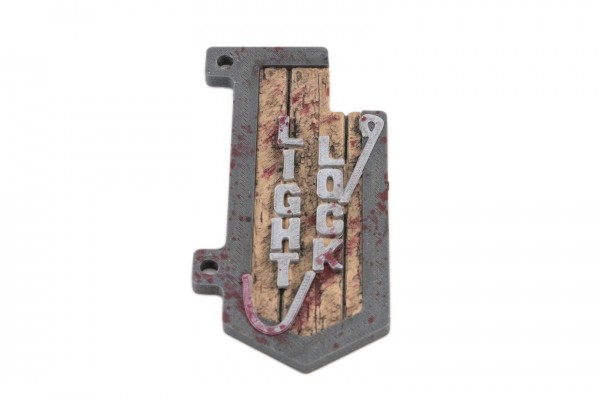 Texas Chainsaw Massacre Pinball Light Lock Sign — 3D Replacement Mod with Blood Splatter Detail