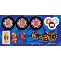 Willy Wonka Pinball Target Decal Set