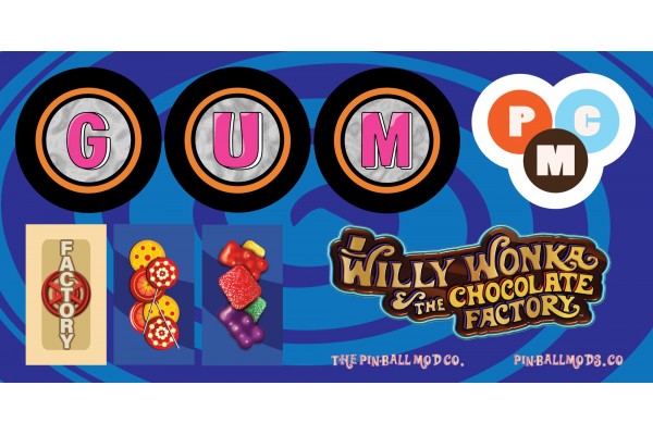 Willy Wonka Pinball Target Decal Set