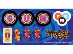 Willy Wonka Pinball Target Decal Set Willy Wonka Pinball Target Decal Set