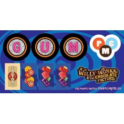 Willy Wonka Pinball Target Decal Set
