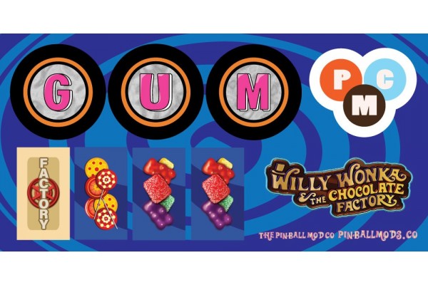 Willy Wonka Pinball Target Decal Set